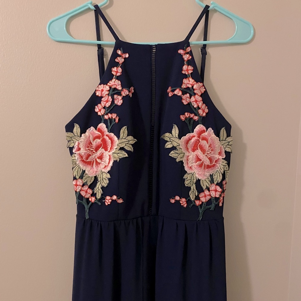 Navy Floral Maxi Dress